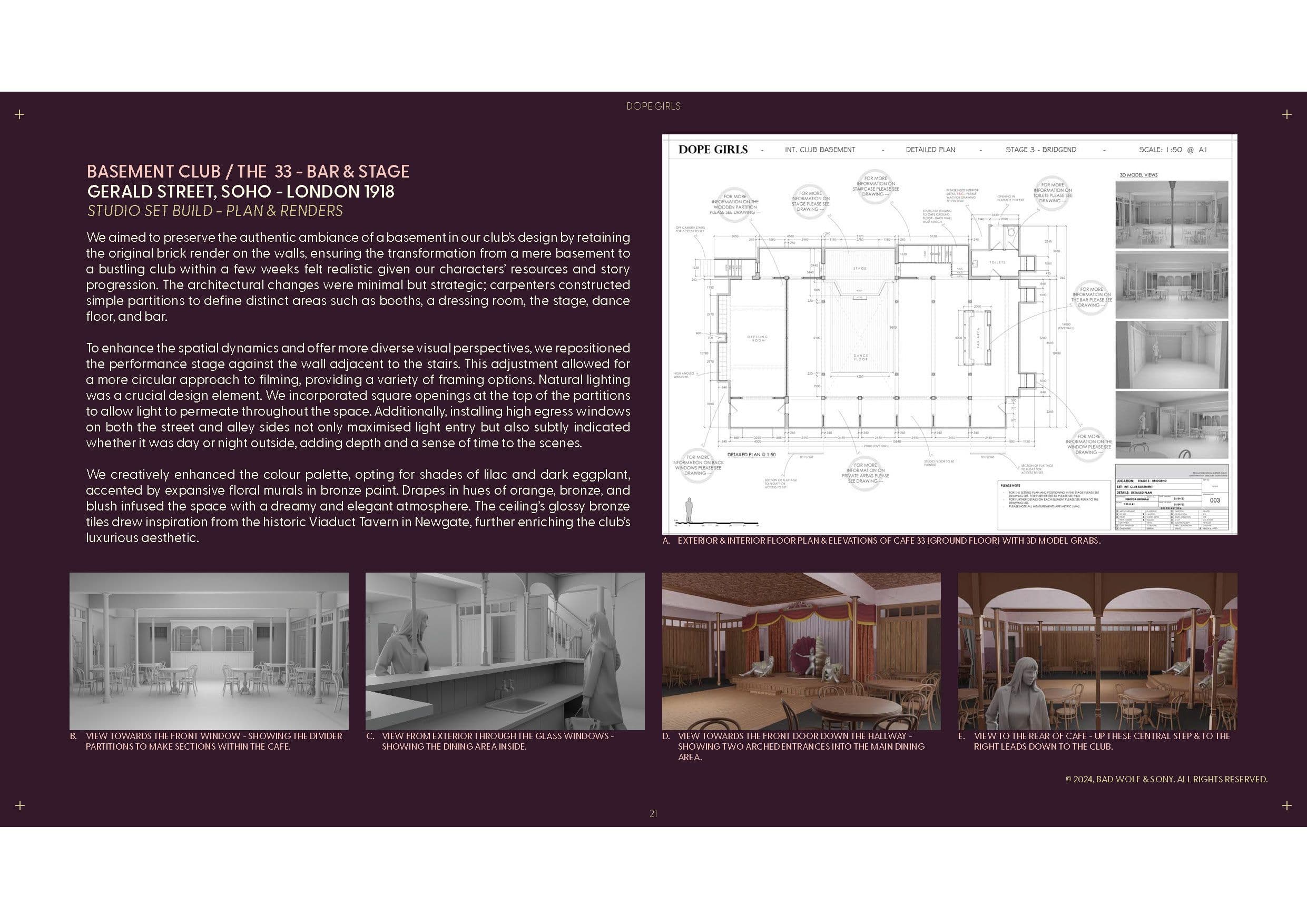Cafe 33 Downstairs Plans